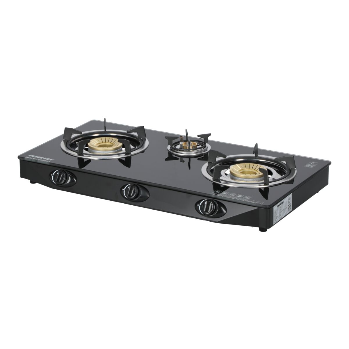 Nikai 3 Burner Glass Top Gas Stove Black Stoves Kitchen Appliances Electronics/ Appliances